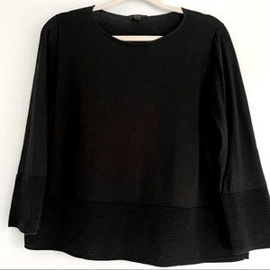 COS 100% Wool Black Cropped Sweater
